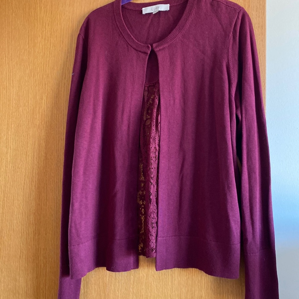 Loft lace back sweater